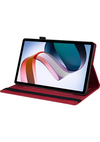 Xiaomi Redmi Için Pad Pu Deri Iş Folio Standı Elastik Bant Cüzdan Kalem Tutucu Koruma Tablet Kılıfı (Yurt Dışından)