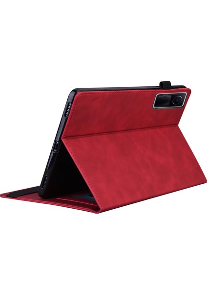 Xiaomi Redmi Için Pad Pu Deri Iş Folio Standı Elastik Bant Cüzdan Kalem Tutucu Koruma Tablet Kılıfı (Yurt Dışından)