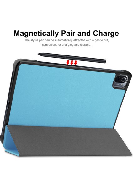 Ince Üç Katlı Stand Pu Deri Pc Xiaomi Pad Için Otomatik Uyandırma Uyku Fonksiyonlu 5 Tablet Kılıfı (Yurt Dışından) fiyatları