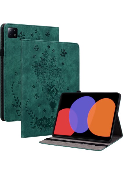 Xiaomi Pad 6 Pad 6 Pro Stand Kartı Yuvaları Baskılı Pu Deri Tablet Kılıfı (Yurt Dışından)