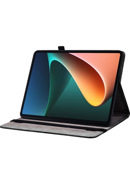 Xiaomi Pad 5 Pad 5 Pro Standı Pu Deri Desen Baskı Tablet Kılıfı (Yurt Dışından)