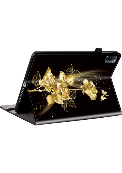 Xiaomi Pad 5 Pad 5 Pro Standı Pu Deri Desen Baskı Tablet Kılıfı (Yurt Dışından)