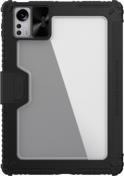 Xiaomi Pad 5 Pro 12.4 (2022) Için Deri Pro Koruyucu Pu Deri Otomatik Uyandırma Uyku Slayt Kamera Üç Katlı Stand Tablet Kılıfı (Yurt Dışından) modelleri