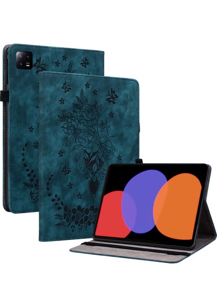 Xiaomi Pad 6 Pad 6 Pro Stand Kartı Yuvaları Baskılı Pu Deri Tablet Kılıfı (Yurt Dışından)