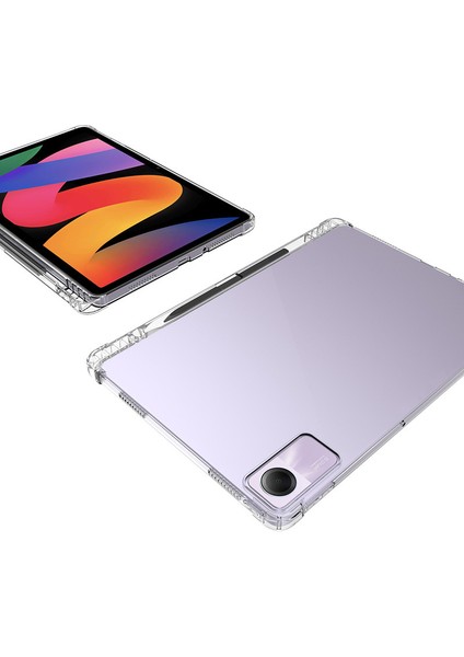 Xiaomi Redmi Pad Se Durumda Dört Köşe Koruma Şeffaf Tpu Kalem Yuvası Tablet Kılıfı (Yurt Dışından)