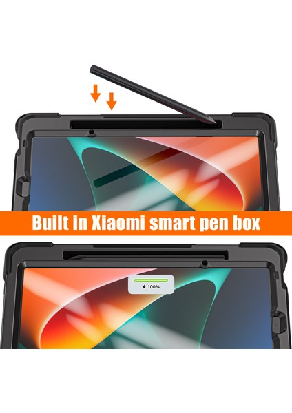 4u Sky Xiaomi Pad 5 Için 11 Inç 360 Dönme Çekme Pc El Bandı Silikon Tablet Kılıfı (Yurt Dışından)