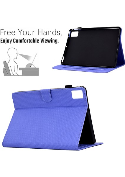 Xiaomi Redmi Pad Se Durumda Karbon Fiber Doku Pu Deri Standı Görünüm Tablet Kılıfı (Yurt Dışından)