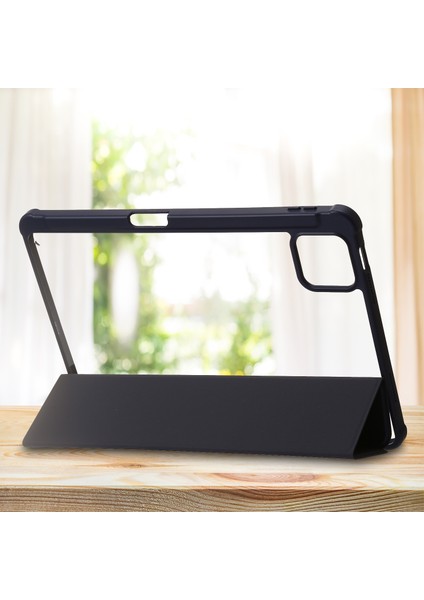Xiaomi Pad 6 Pad 6 Pro Üç Katlı Standı Pu Deri Şeffaf Akrilik Tpu Akıllı Tablet Kılıfı (Yurt Dışından) fırsatları