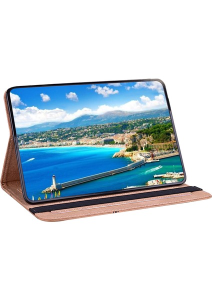 Xiaomi Redmi Pad Se Standı Kart Yuvası Desen Baskı Pu Deri Lotus Tablet Kılıfı (Yurt Dışından)