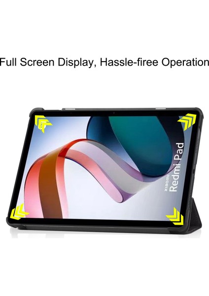Xiaomi Redmi Pad Üç Katlı Stand Için Desen Baskı Otomatik Uyandırma Uyku Bana Dokunma Pu Deri Koruma Tablet Kılıfı (Yurt Dışından) modelleri