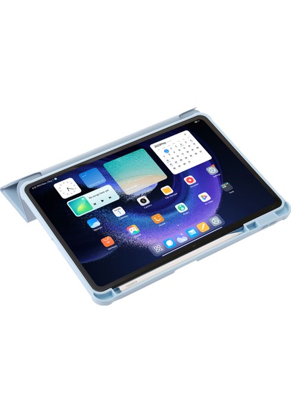 Xiaomi Pad 6 Pad 6 Pro Üç Katlı Standı Pu Deri Şeffaf Akrilik Tpu Akıllı Tablet Kılıfı (Yurt Dışından) modelleri