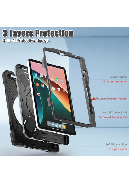 Xiaomi Pad 5 Için 11 Inç Pc Silikon El Kavrama Döner Tablet Kılıfı (Yurt Dışından) indirimleri