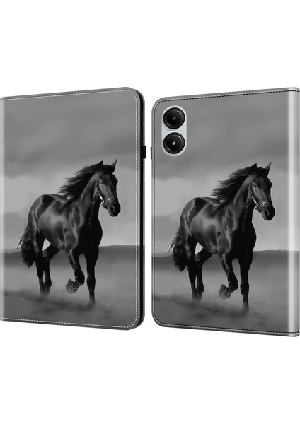 Xiaomi Redmi Pad Pro Için Standı Deri Desen Baskılı At Tablet Kılıfı (Yurt Dışından)