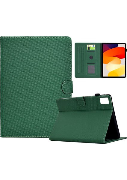 Xiaomi Redmi Pad Se Durumda Karbon Fiber Doku Pu Deri Standı Görünüm Tablet Kılıfı (Yurt Dışından)