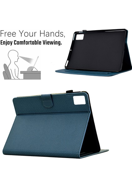 Xiaomi Redmi Pad Se Durumda Karbon Fiber Doku Pu Deri Standı Görünüm Safir Tablet Kılıfı (Yurt Dışından)