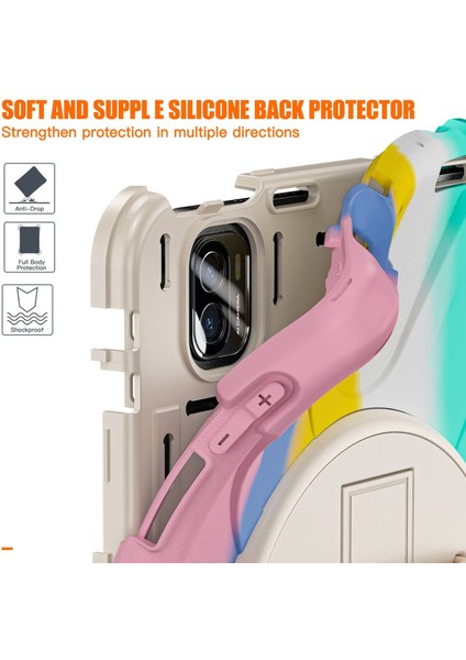 Xiaomi Pad 5 Için 11 Inç 360 Rotasyon Çekme Pc Silikon El Bandı ile Tablet Kılıfı (Yurt Dışından) fırsatları