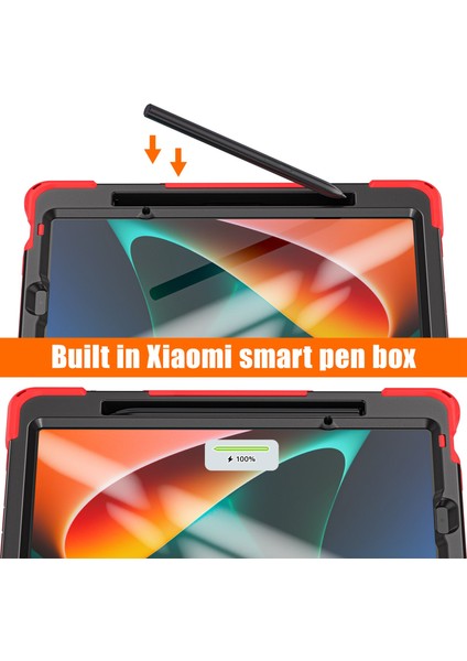 4u Sky Xiaomi Pad 5 Için 11 Inç 360 Dönme Çekme Pc El Bandı Silikon Tablet Kılıfı (Yurt Dışından)