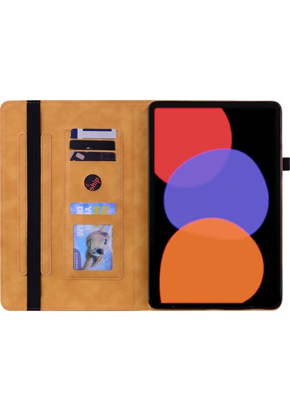 Xiaomi Pad 6 Otomatik Uyandırma ve Uyku Standı Deri Fermuarlı Cep Kart Yuvalı ile Tablet Kılıfı (Yurt Dışından)