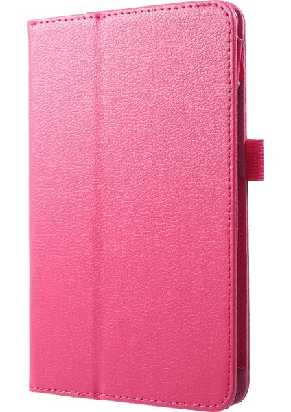 Litchi Doku Pu Deri Standı Koruyucu Için Xiaomi Mi Pad 4 Rose Tablet Kılıfı (Yurt Dışından)