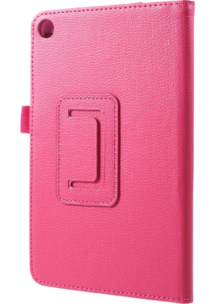 Litchi Doku Pu Deri Standı Koruyucu Için Xiaomi Mi Pad 4 Rose Tablet Kılıfı (Yurt Dışından)