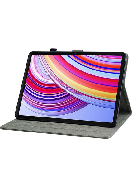 Xiaomi Redmi Pad Pro Sevimli Kaplan Baskılı Pu Deri Standı Tablet Kılıfı (Yurt Dışından)