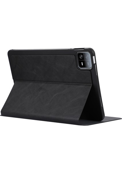Xiaomi Pad 6 Deri Katlanabilir Stand Iç Yumuşak Tpu Tablet Kılıfı (Yurt Dışından)