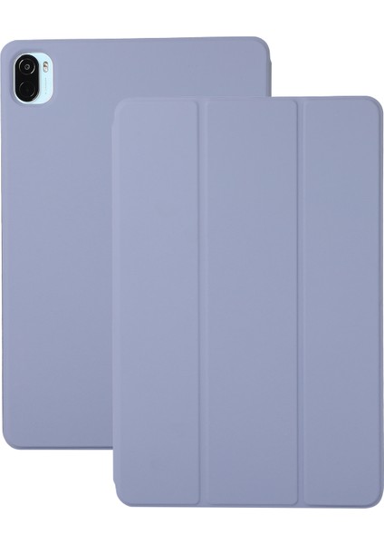 Sert Pc Pu Deri Üç Katlı Standı I Ince Için Xiaomi Pad 5 5 Pro Tablet Kılıfı (Yurt Dışından)