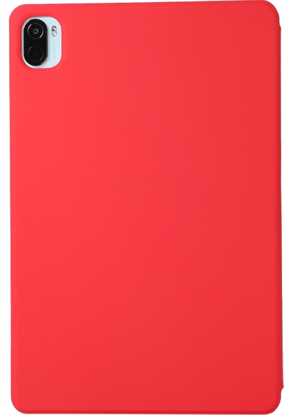 Sert Pc Pu Deri Üç Katlı Standı I Ince Için Xiaomi Pad 5 5 Pro Tablet Kılıfı (Yurt Dışından)