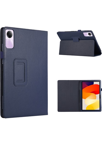 Xiaomi Redmi Için Pad Se Pu Deri Litchi Doku Iki Katlı Stand Tablet Kılıfı (Yurt Dışından)
