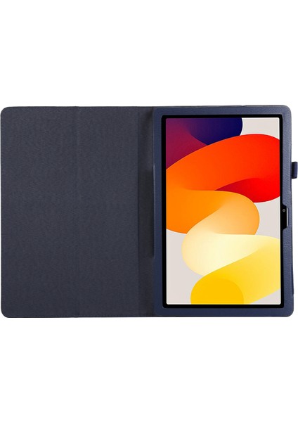 Xiaomi Redmi Için Pad Se Pu Deri Litchi Doku Iki Katlı Stand Tablet Kılıfı (Yurt Dışından)