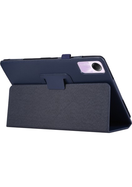 Xiaomi Redmi Için Pad Se Pu Deri Litchi Doku Iki Katlı Stand Tablet Kılıfı (Yurt Dışından)
