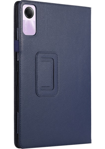 Xiaomi Redmi Için Pad Se Pu Deri Litchi Doku Iki Katlı Stand Tablet Kılıfı (Yurt Dışından)