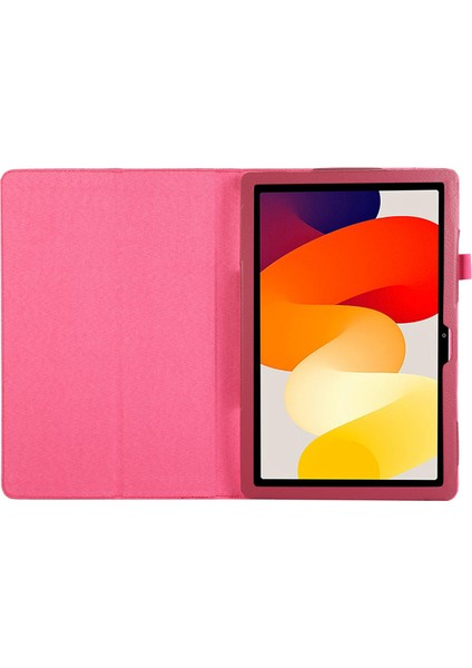 Xiaomi Redmi Için Pad Se Pu Deri Litchi Doku Ikiye Katlanmış Standı Tablet Kılıfı (Yurt Dışından)