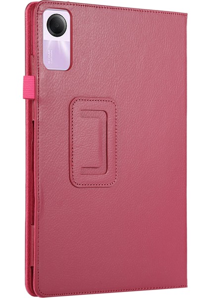 Xiaomi Redmi Için Pad Se Pu Deri Litchi Doku Ikiye Katlanmış Standı Tablet Kılıfı (Yurt Dışından)