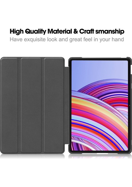 Xiaomi Redmi Pad Pro Için Otomatik Uyandırma Uyku Üç Katlı Stand Deri Tablet Kılıfı (Yurt Dışından) fiyatları