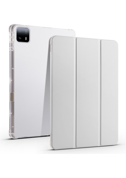 Xiaomi Pad 6 Max 14 Üç Katlı Stand Şeffaf Arka Kalem Yuvası Tablet Kılıfı (Yurt Dışından)