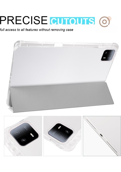 Xiaomi Pad 6 Max 14 Üç Katlı Stand Şeffaf Arka Kalem Yuvası Tablet Kılıfı (Yurt Dışından) fırsatları