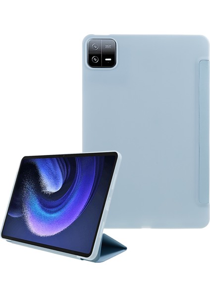 Xiaomi Pad 6 Üç Katlı Standı Pu Deri Petek Doku Otomatik Uyandırma Uyku Akıllı Tablet Kılıfı (Yurt Dışından)