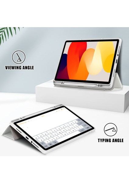 Xiaomi Redmi Pad Se Için Üç Katlı Stand Akıllı Deri Tpu Akrilik Kalem Yuvası Tablet Kılıfı (Yurt Dışından) modelleri