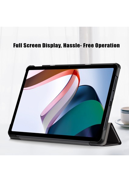 Xiaomi Redmi Pad Se Üç Katlı Stand Desen Baskı Pu Deri Bana Dokunma Tablet Kılıfı (Yurt Dışından)