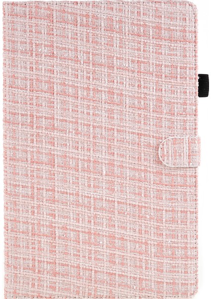 Xiaomi Redmi Için Pad Dokuma Izgara Desenli Pu Deri Çevirme Standı Dokuma Tablet Kılıfı (Yurt Dışından)