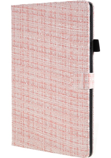 Xiaomi Redmi Için Pad Dokuma Izgara Desenli Pu Deri Çevirme Standı Dokuma Tablet Kılıfı (Yurt Dışından)