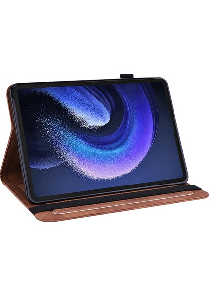 Xiaomi Pad 6 Pu Deri Baskılı Cüzdan Fonksiyonu Standı Tablet Kılıfı (Yurt Dışından)