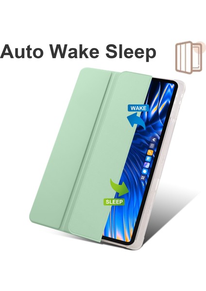 Xiaomi Pad 6 Max 14 Üç Katlı Standı Temizle Arka Kalem Yuvası Tablet Kılıfı (Yurt Dışından) fiyatları