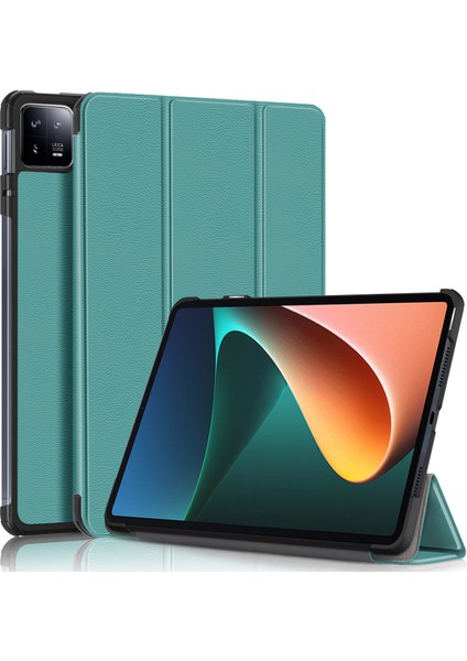 4u Sky Xiaomi Pad 6 Üç Katlı Standı Manyetik Akıllı Pu Deri Folyo Tablet Kılıfı (Yurt Dışından)