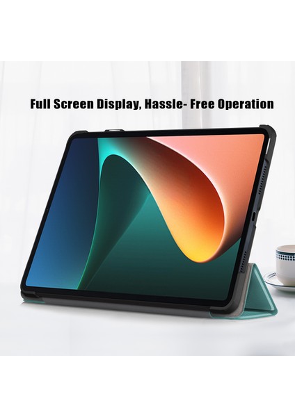 4u Sky Xiaomi Pad 6 Üç Katlı Standı Manyetik Akıllı Pu Deri Folyo Tablet Kılıfı (Yurt Dışından)