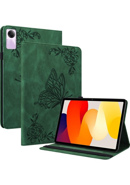Xiaomi Redmi Pad Se Pu Deri Kart Tutucu Baskılı Standı Tablet Kılıfı (Yurt Dışından)