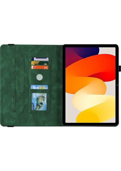 Xiaomi Redmi Pad Se Pu Deri Kart Tutucu Baskılı Standı Tablet Kılıfı (Yurt Dışından)