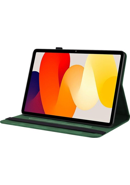 Xiaomi Redmi Pad Se Pu Deri Kart Tutucu Baskılı Standı Tablet Kılıfı (Yurt Dışından)