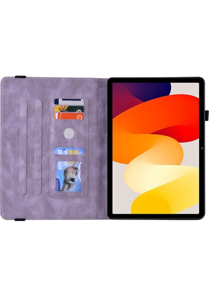Xiaomi Redmi Pad Se Pu Deri Kart Tutucu Baskılı Standı Tablet Kılıfı (Yurt Dışından) modelleri
